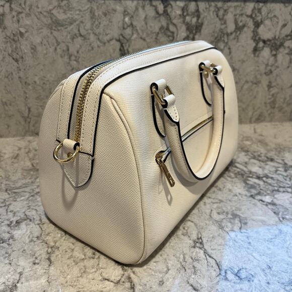 COACH Rowan Satchel Handbag Cream - Picture 3 of 13